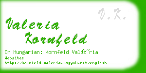 valeria kornfeld business card